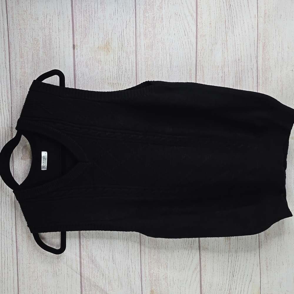 CooFandy black men's knit vest sz Med